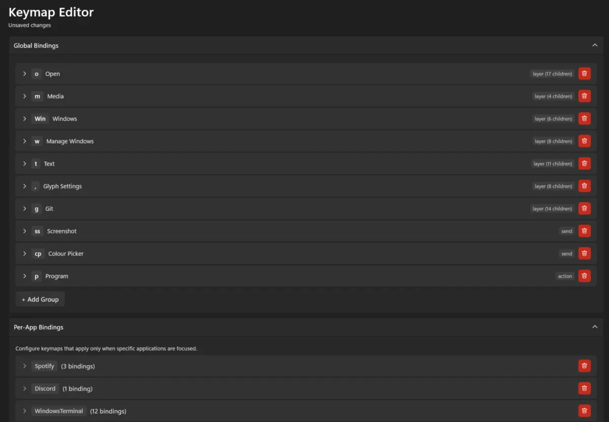 Glyph App Keymap